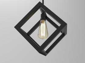 Luminária pendente Estilo Industrial Preto Brilho Luminária pendente Estilo Industrial Preto Brilho