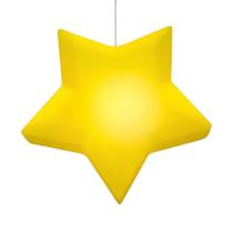 Luminária Pendente Estrela Infantil Amarela Bivolt Decoração Quarto Luminária Pendente Estrela Infantil Amarela Bivolt Decoração Quarto