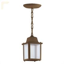 Luminaria Pendente Externo Colonial Plastico Marrom Alz15