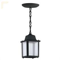 Luminaria Pendente Externo Colonial Plastico Preto Alz14