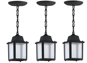 Luminaria Pendente Externo Vintage Colonial Preto Alz14 3 Un