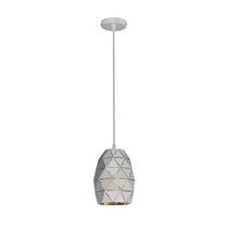 Luminária Pendente Faces Oval Branco em Aço Startec - Bivolt Luminária Pendente Faces Oval Branco em Aço Startec - Bivolt