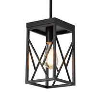 Luminária pendente Fivess Lighting Modern Black Metal Cage Luminária pendente Fivess Lighting Modern Black Metal Cage