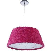Luminária Pendente Flower Barbie Grande 46Cm Fashion Rosa Pink Startec