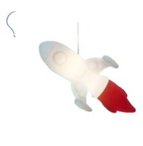 Luminária Pendente Foguete Br/Vm Quarto infantil Planetas - Usare