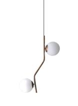 Luminaria pendente galho 2globos vidro 12cm 2xg9 Luminaria pendente galho 2globos vidro 12cm 2xg9