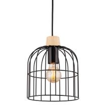 Luminária Pendente Garya Preto Kala D200mm X A245mm Ferro E Plástico Luminária Pendente Garya Preto Kala D200mm X A245mm Ferro E Plástico