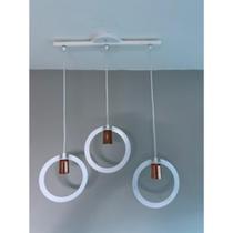 Luminária Pendente Geométrico trilho duplo para sala quarto