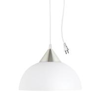 Luminária pendente GLOBE Electric 64413 Plug-in de 1 luz em aço escovado