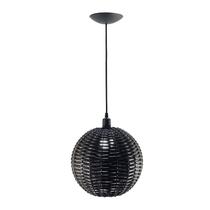 Luminária Pendente Globo 25cm Junco Fibra Sintética E27