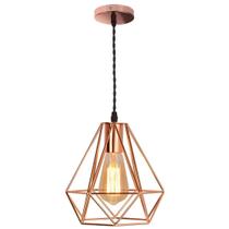 Luminária pendente GUANSHAN, ouro rosa, diamante, ferro, 21 cm Luminária pendente GUANSHAN, ouro rosa, diamante, ferro, 21 cm