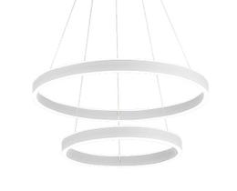Luminária Pendente Halo Double 106W 3000K Branco Bivolt Luminária Pendente Halo Double 106W 3000K Branco Bivolt