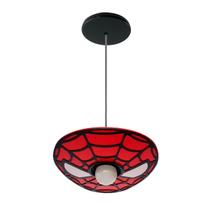 Luminária Pendente Homem Aranha Infantil E27 Bivolt Decoração Quarto Menino Menina Herói Teto p LED