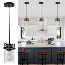 Luminária Pendente Industrial Foucasal - Estilo Vintage com Vidro Transparente
