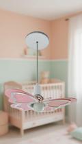 Luminária Pendente Infantil Borboleta Rosa Bivolt Luminária Pendente Infantil Borboleta Rosa Bivolt
