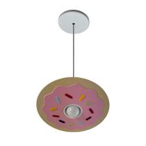 Luminária Pendente Infantil Donut Rosquinha Candy Doce P LED Cabo Ajustável