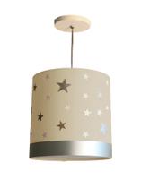 Luminária Pendente Infantil Estrelas 25x25 1e27 Cru