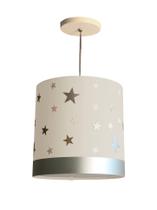 Luminária Pendente Infantil Estrelas Azul 25X25 1E27