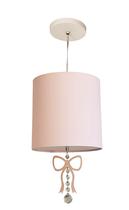 Luminária Pendente Infantil Laço Rosa bebê 25x25 1E27