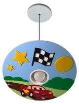 Luminária Pendente Infantil McQueen Relâmpago Disney Carros Mate Carrinho Corrida Menino Semelhante