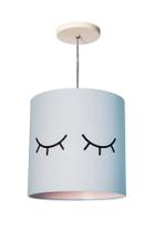 Luminária Pendente Infantil Olhinho 25x25 1e27 Bivolt Azul