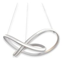 Luminária Pendente Infinito Led Sala Infinity Silver Mg130