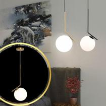 Luminária Pendente Jabuticaba 45Cm Angular Globo Vidro 15Cm Luminária Pendente Jabuticaba 45Cm Angular Globo Vidro 15Cm