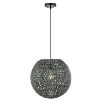 Luminária pendente JONATHAN Y Luna 40 cm Bohemian Woven Rattan LED