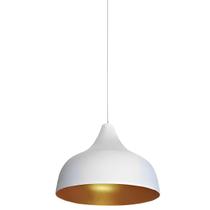 Luminária Pendente Jupter Branco Com Dourado Stilo Lustres Luminária Pendente Jupter Branco Com Dourado Stilo Lustres
