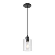 Luminária pendente KLSS Modern Black Farmhouse Glass