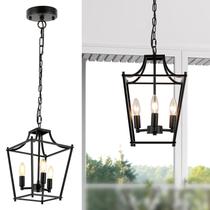 Luminária Pendente Lanterna foucasal 3 Lâmpadas 24cm Preta Luminária Pendente Lanterna foucasal 3 Lâmpadas 24cm Preta
