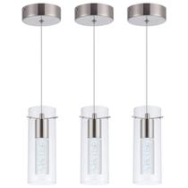 Luminária Pendente Leadtek Kit 3 Unidades Cristal Bubble LED 6000K Luminária Pendente Leadtek Kit 3 Unidades Cristal Bubble LED 6000K