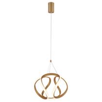 Luminária Pendente Led 39W 3000K Ø26cm Metal Dourado Sindora Luminária Pendente Led 39W 3000K Ø26cm Metal Dourado Sindora