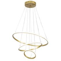 Luminária Pendente Led 60cm 3 Arcos Luz 3em1 Moderno Bivolt