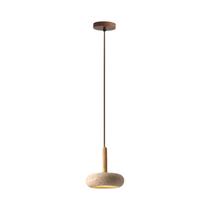 Luminária Pendente LED Amarela Com Design Circular Wabi Sabi Para Decoração Comercial E Residencial,