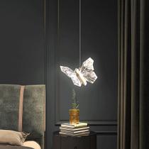 Luminária Pendente Led Borboleta Gold Bivolt Moderno 3000k