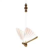 Luminária Pendente Led Borboleta Gold Bivolt Moderno 3000K