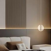 Luminária Pendente Led Circular Acrílico Moderno Teto Sala Quarto Lavabo Cabeceira