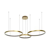 Luminária Pendente Led Com 3 Aros Sofisticado sala 63W 4000K