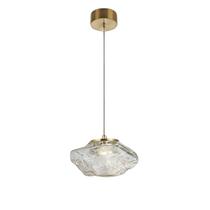 Luminária Pendente LED De Vidro Oval Futurista Luxuoso Moderno 3W 3000K Branco Quente