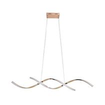 Luminária Pendente LED Espiral DNA Moderno Sala Dourado Nitrolux ABDEELLUX Luminária Pendente LED Espiral DNA Moderno Sala Dourado Nitrolux ABDEELLUX