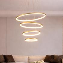 Luminaria Pendente Led Lura 100w Seleção de temperatura Quente/Neutro/Frio Dourado ALUT001916 Alut