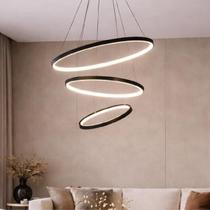 Luminaria Pendente Led Lura 60w Com Seleção de temperatura Quente/Neutro/Frio Preto ALUT001915 Alut
