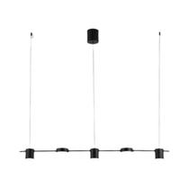 Luminária Pendente LED Moderna Preto Ouro Regulável Para Ilha De Cozinha Com Controle Remoto