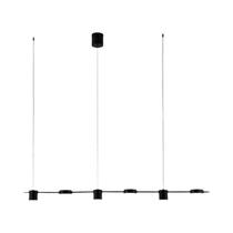 Luminária Pendente LED Moderna Preto Ouro Regulável Para Ilha De Cozinha Com Controle Remoto