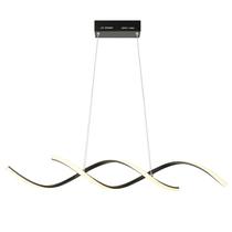 Luminária Pendente Led Preto Espiral Dna Moderno Nitrolux