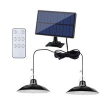 Luminária pendente LED solar de cabeça dupla com controle remoto IP65 Luminária pendente LED solar de cabeça dupla com controle remoto IP65