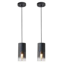Luminária pendente LINSEEDS Black Glass para cozinha, pacote com 2 Luminária pendente LINSEEDS Black Glass para cozinha, pacote com 2
