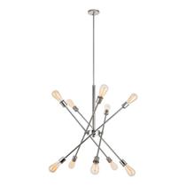 Luminária Pendente Living District Axel 10 Lâmpadas Níquel Polido Luminária Pendente Living District Axel 10 Lâmpadas Níquel Polido