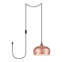 Luminária Pendente Living District Nora Alumínio Dourado Mel 110V Luminária Pendente Living District Nora Alumínio Dourado Mel 110V